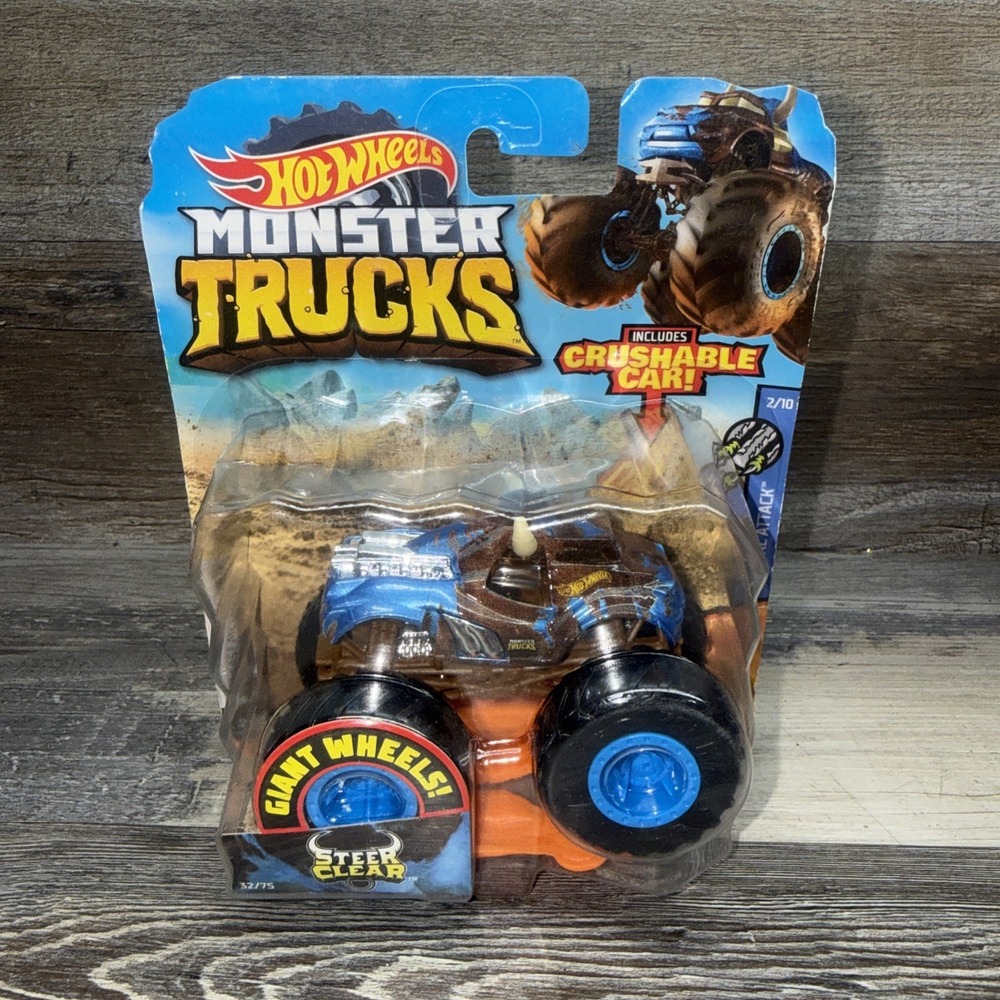 Hot Wheels Monster Trucks Animal Attack Steer Clear Diecast Truck 1:64